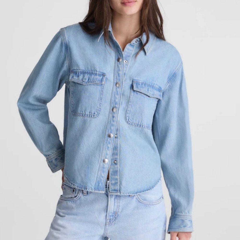 Madewell Airy Denim Relaxed Shirt-Jacket